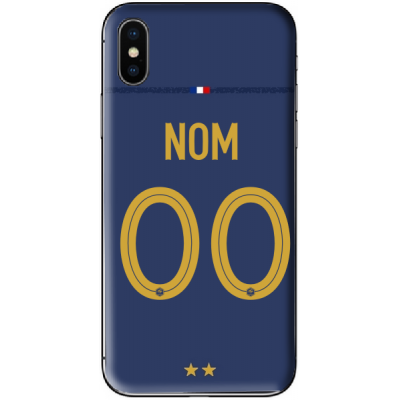 COQUE FOOT COUPE DU MONDE 2022 - FRANCE DOMICILE - PERSONNALISABLE