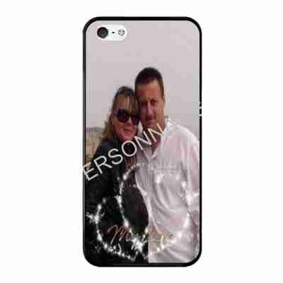 iPhone 5/5S, SE - Coque personnalisable - Contour Souple Noir